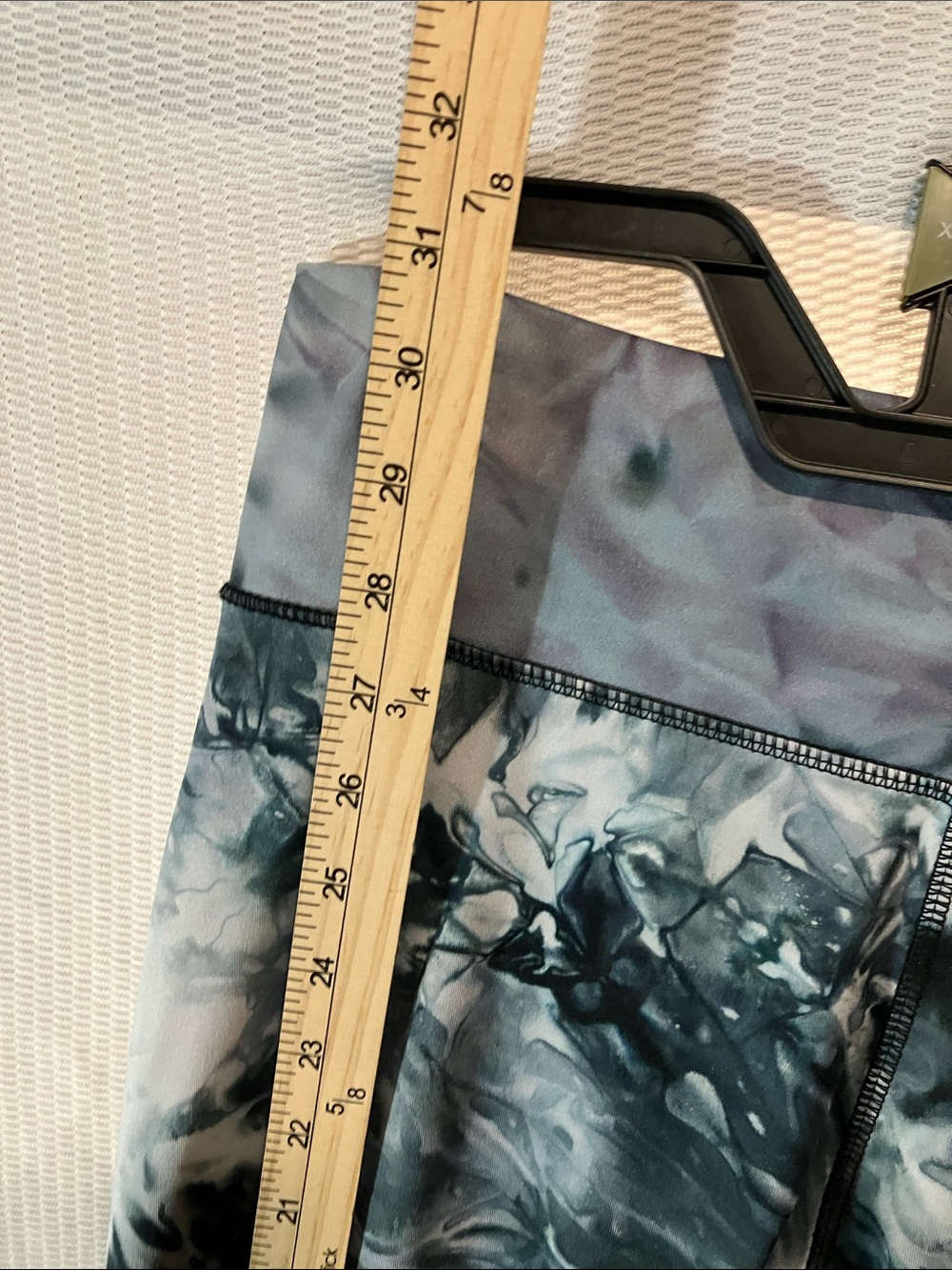 Hannah Blue Gray Tie-Dye Kids Leggings - Picture 4 of 8